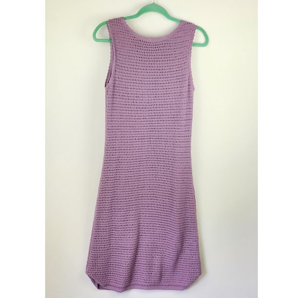 Athleta Purple Kirra Crochet Sleeveless Midi Dress sz M - Picture 2 of 7